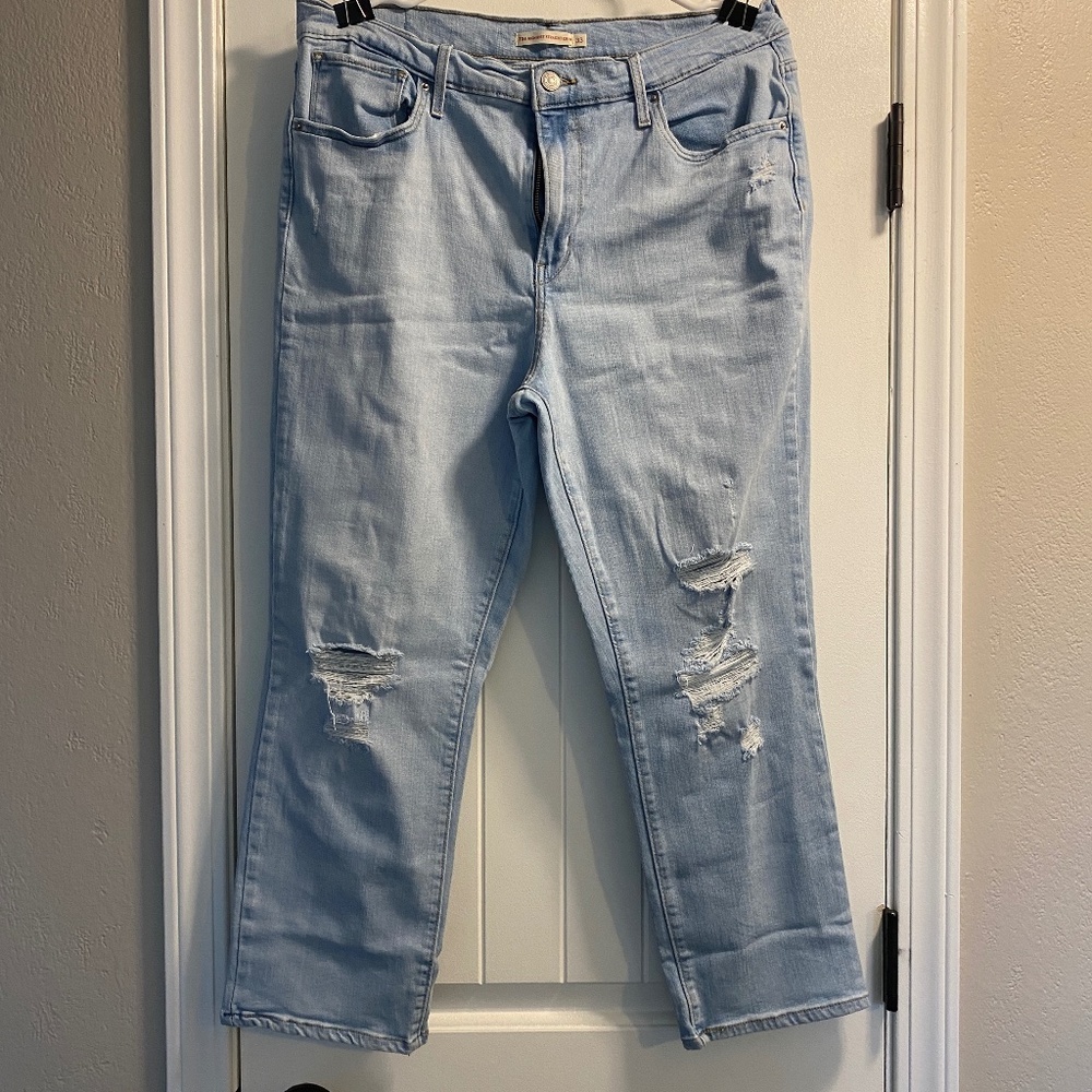 Levis 724 High rise Straight Crop Jeans Size 33